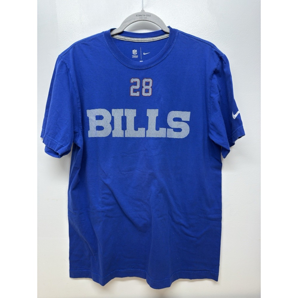 Nike Buffalo Bills T Shirt‎ Mens Large Blue Player Spiller NFL Football 28#